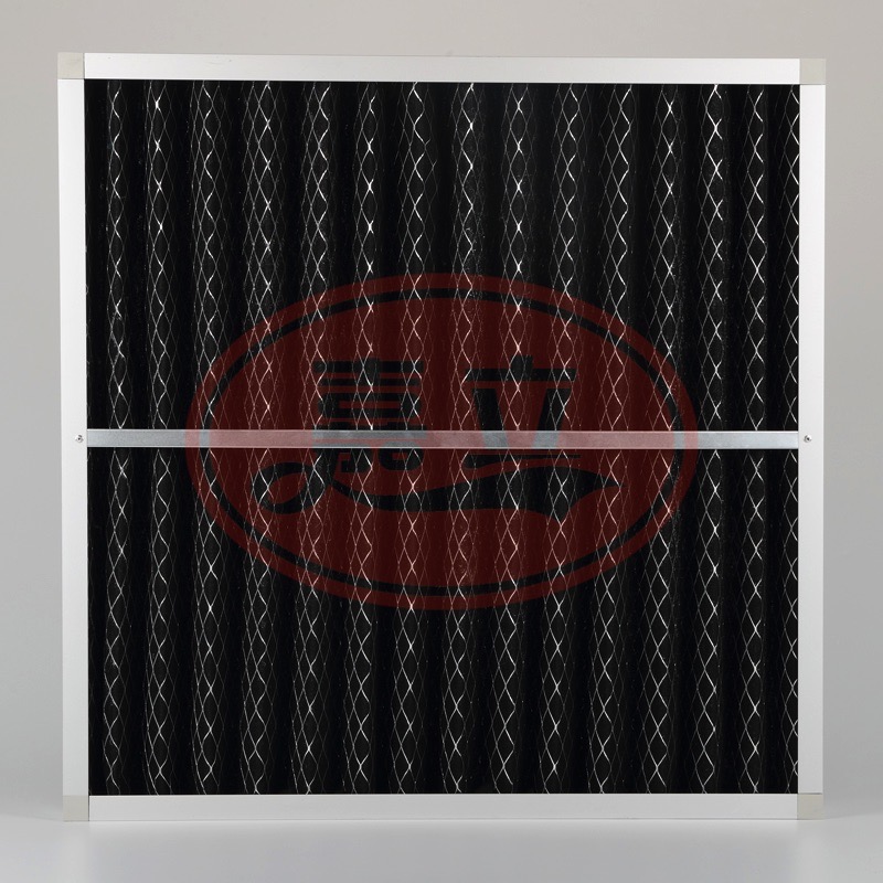 易县折叠网覆网棉活性炭初效过滤器